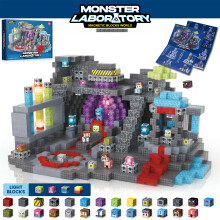 150PCS Magnetic Building Blocks (Monster Lab) with Light-Up Cubes – STEM Montessori Sensory Construction Toy for Kids Ages 3-10 | Gift for Toddlers