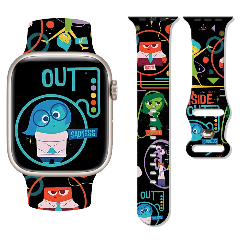 (42/44/45/49Mm, 01#) Inside Out Printed Silicone Band Soft Strap For Apple Watch 38/40/41Mm 42/44/45/49Mm 4069369402418