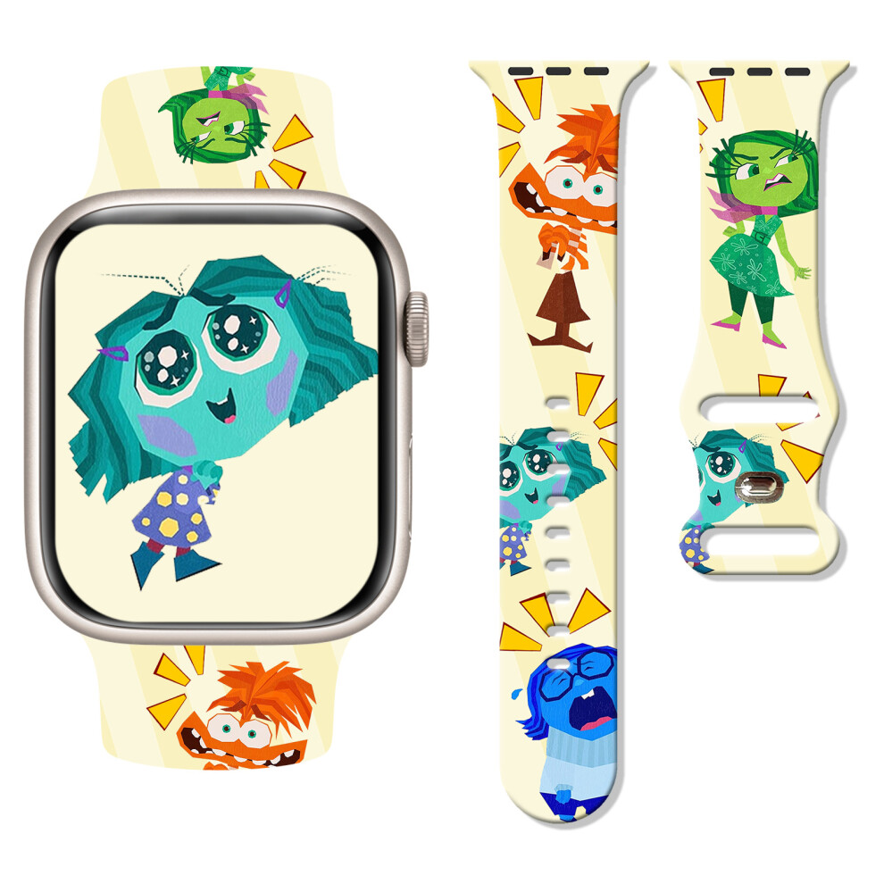 (38/40/41Mm, 02#) Inside Out Printed Silicone Band Soft Strap For Apple Watch 38/40/41Mm 42/44/45/49Mm 4069369402371