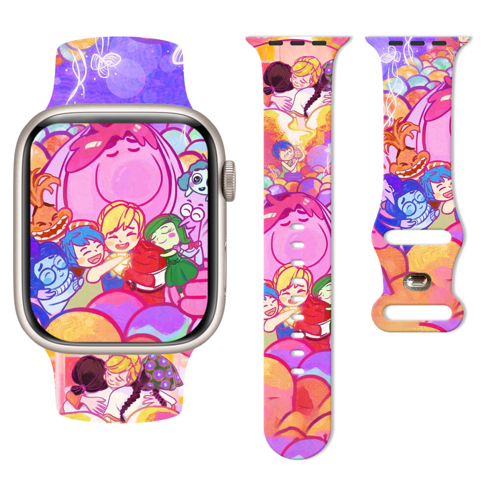 (42/44/45/49Mm, 04#) Soft Comfort Silicone Watch Band Inside Out Print For Apple Watch 38/40/41Mm 42/44/45/49Mm 4069369402746