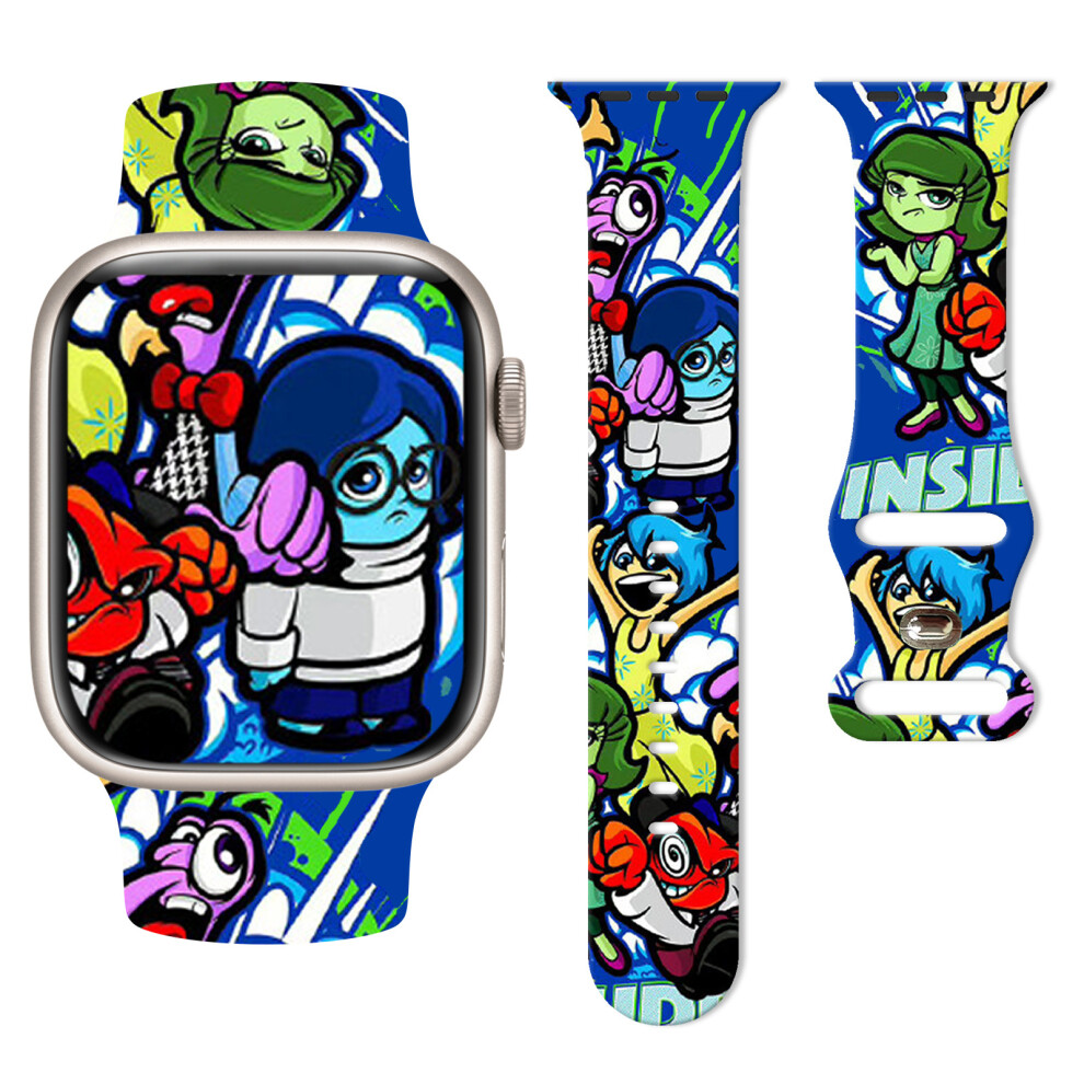(42/44/45/49Mm, 05#) Soft Silicone Band Inside Out Printed Watch Strap For Apple Watch 38/40/41Mm 42/44/45/49Mm 4069369402654