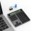 Ergonomic  Dual Mode Wireless Numeric Keyboard with Display Calculator 2in1 Wireless Number Keypad White 3