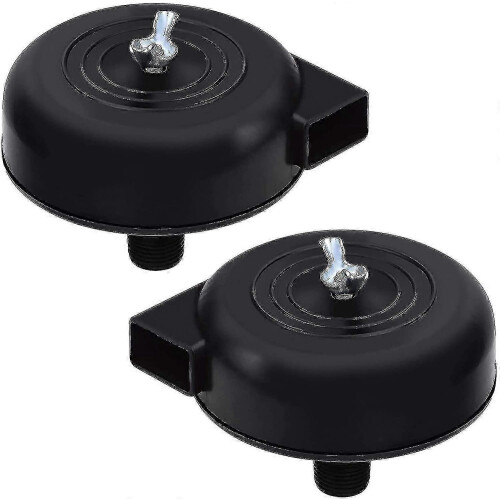 2 Pcs Compressor Filter, 16mm 3/8pt Male Thread Silent Compressor For Air Compressor (black) 1