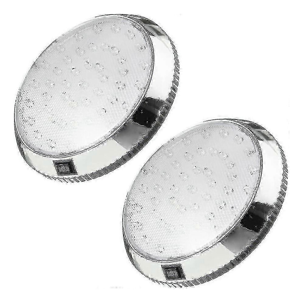 Rv Interior 2 Pcs 12V Led Ceiling Dome Roof 46 Led Caravan Interior Ing With On/Off Switch, Interior Spot S P20241126479 S20241 Light 7624176657870