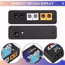 CP-02 Alimentatore per Pedale Chitarra con Uscite Multiple, Uscita 9V con Adattatore e 6 Cavi Spina UE