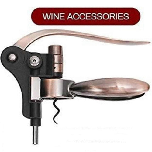 Premium Leather Box Rabbit Corkscrew Wine Opener Set with Pourer 2
