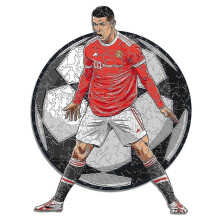 100 Piece Jigsaw Puzzle Game Wooden Cristiano Ronaldo For Kids