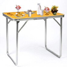 (Default) PORTABLE MDF WOODEN TOP FOLDING DINING TABLE GARDEN OUTDOOR PICNIC CAMPING