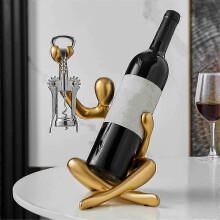 Stojan na víno so sochou, vhodný na kuchynskú linku, držiak na fľaše vína, stojan na fľaše vína, stolový dekoratívny stojan P2025041100952