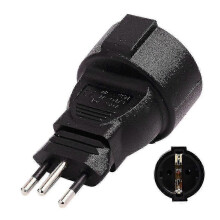 Schweizer Stecker auf EU-Buchse Netzadapter 3-polig 16A 250V
