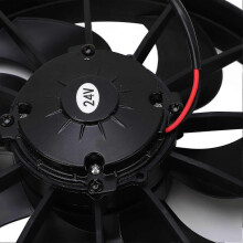 24V Car Air Fan for Heavy Vehicles - 160W 7 Blades Black