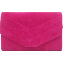 For Alifyt Fuchsia Pink Faux Suede Envelope Clutch voor Europese avondgala's