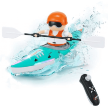 Remote Control Kayak Toys, RC Boat with Light for Outdoor Activity, Water Toys for Kids Ages 6+