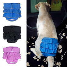(Grey, M) Puppy Diaper Breathable Health Care Menstruation Pants Dog Briefs Pet Physiological Pants For Female Dogs