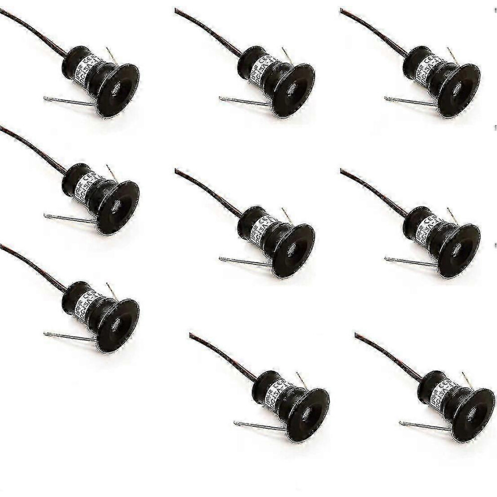 2024 9Pcs Mini 12V 1W Warm 3000K Led Recessed Spotlights Ip65 Black/White 7624176673979
