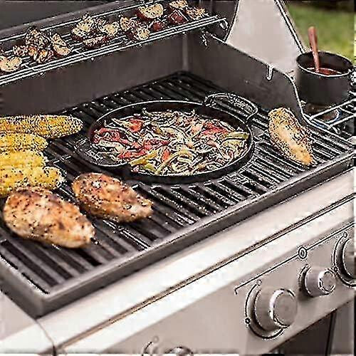 Round 30cm griddle for Weber BBQ cast iron grill replacement 2