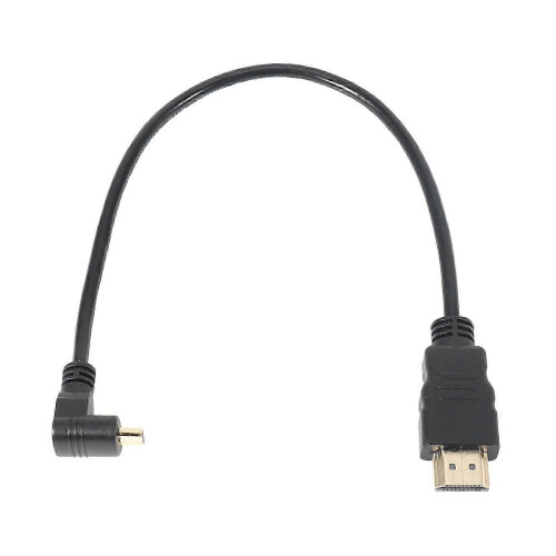 Câble micro-HDMI coudé pour moniteurs Longueur 30 cm, compatible vidéo 4K