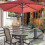 Patio table umbrella stabilizer for secure fit, black sleeve 2