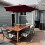 Patio table umbrella stabilizer for secure fit, black sleeve 5