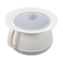 Urine Chamber Pot for Elderly Care, Portable Blue Plastic Spittoon 20.50X20.50X13.50CM 1 Set