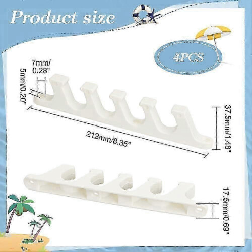 Outdoor Adjustable Brackets for Chaise Lounge 5-Position Replacement 4-Pack 1