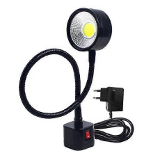 Industrial grade LED work light for drill machines, 220V gooseneck lamp with magnetic base
