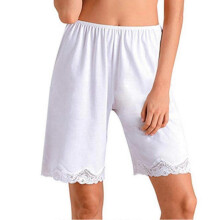(White, M) Soft Silk Snip-it Shorts - Classic Sleepwear Lingerie for Ladies