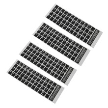 Francúzske nálepky na klávesnicu Azerty pre notebook, 4x biele písmená, čierny kryt