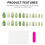24Pcs Cat-Eye Press On Nails Green Grape Design 4