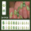 24Pcs Cat-Eye Press On Nails Green Grape Design 7