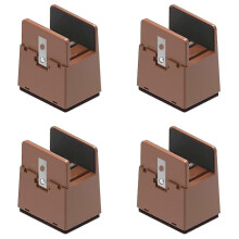(Brown, 5cm) 4x Bed Furniture Risers 5/10cm Heavy Duty Adjustable Desk Lifts Leg Extend s202412245853
