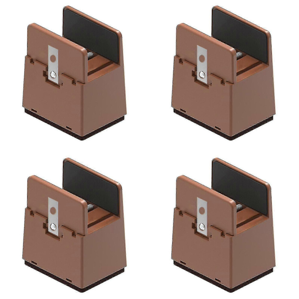 (Brown, 5Cm) 4X Bed Furniture Risers 5/10Cm Heavy Duty Adjustable Desk Lifts Leg Extend S202412245853 7624176588709