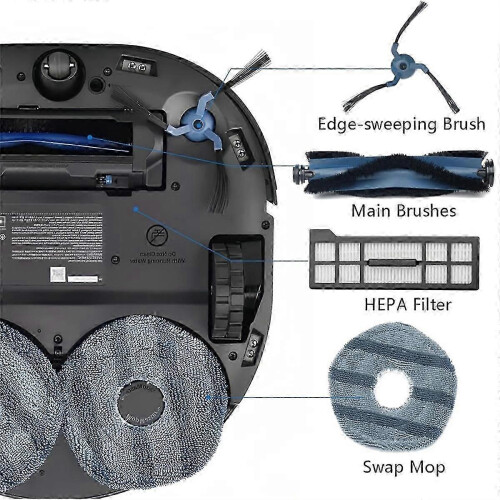 Replacement parts for Eufy X10 Pro Omni vacuum main roller and dust bag 1
