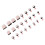 Nude Square False Nails with Black Tip 3