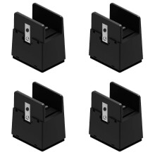 (Black, 5cm) 4x Bed Furniture Risers 5/10cm Heavy Duty Adjustable Desk Lifts Leg Extend s202412245853