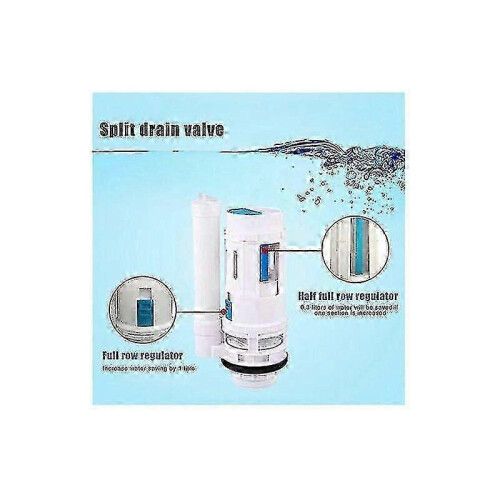 Toilet Flush Replacement Mechanism - Double Push Button Bathroom Accessory 2