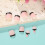 Nude Square False Nails with Black Tip 9