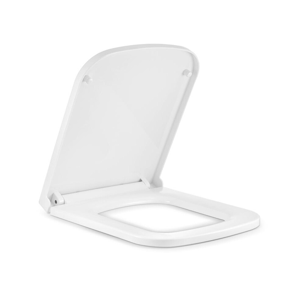 (White, 42*36Cm) Family Toilet Seat With Built-In Seat And Magnetic Lid - Soft Close And 360 Degree Adjustable Hinges 5024276381972