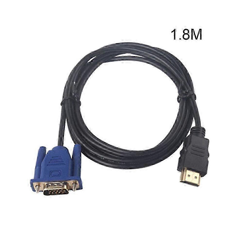 (1.8M) 10M Hdmi Vga Converter Cable 1080P For Office Monitor 7624176609589