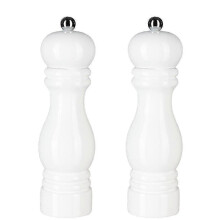 (white, 7 inch) Salt And Pepper Grinder Set,manual Pepper Mills With Adjustable Coarseness, Refillable Spice Grinders P2025032600443