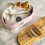 Cooks Professional Cooks Professional Bread Bin, Linen Bag and Bamboo Board Set Pink / Silver 3