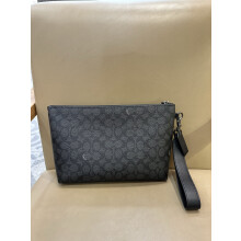 COACH CCF32 CCF33 Outlet Men's Signature Pouch | Wristlet Zip Organizer