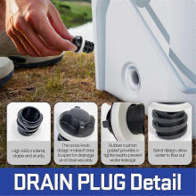 Drain plug set for YETI coolers, 3 pack replacement plugs