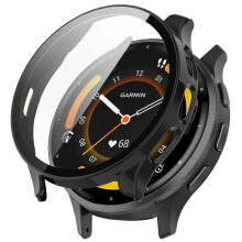 (Black, Garmin Venu 3) Garmin Venu 3 Scratch Resistant Watch Cover with Tempered Glass Screen Protector