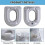 Adjustable height toilet cushion for elderly with suction cups 2