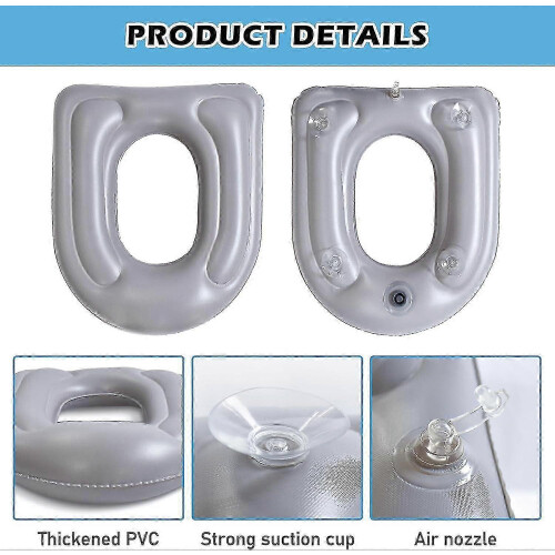 Adjustable height toilet cushion for elderly with suction cups 1