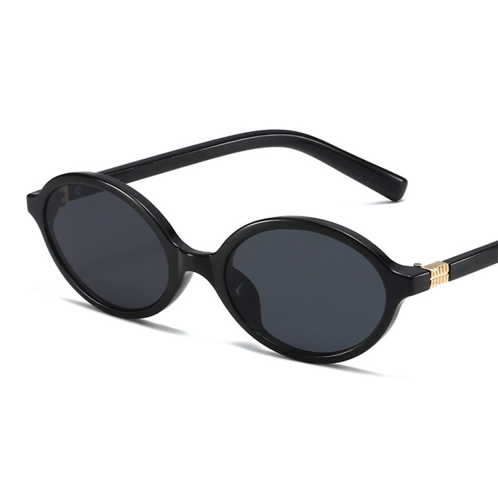 Dachuang Beauty Black/Gray (Bright Gray) Trendy Oval Sunglasses For Women & Men