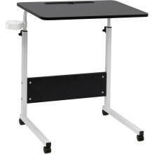 (Black) 60 40 cm Laptop Table for Sofa or Bed, Laptop Desk, Standing Height Adjustable Computer Desk, Portable Side Table,