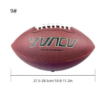 (brown 9) 1pc Standard American Football For Youth And Adult Outdoor Sports Game Competition Training , Rugby Size 9 , 6 , 3