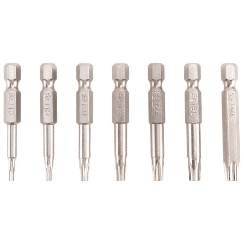 7Pcs Set Star Bit Screwdriver Drill Bits Screw Driver Magnetic 1/4Inch Hex Shank Hand Tools Five-Poi 2